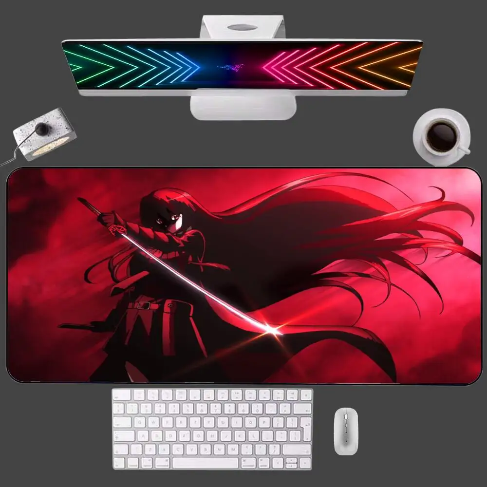 Anime Akame Ga Kill Mouse Pad Gaming Accessories PC Gamer Office Computer Desk Mat Laptop Varmilo Soft Rubber Keyboard Mousepad