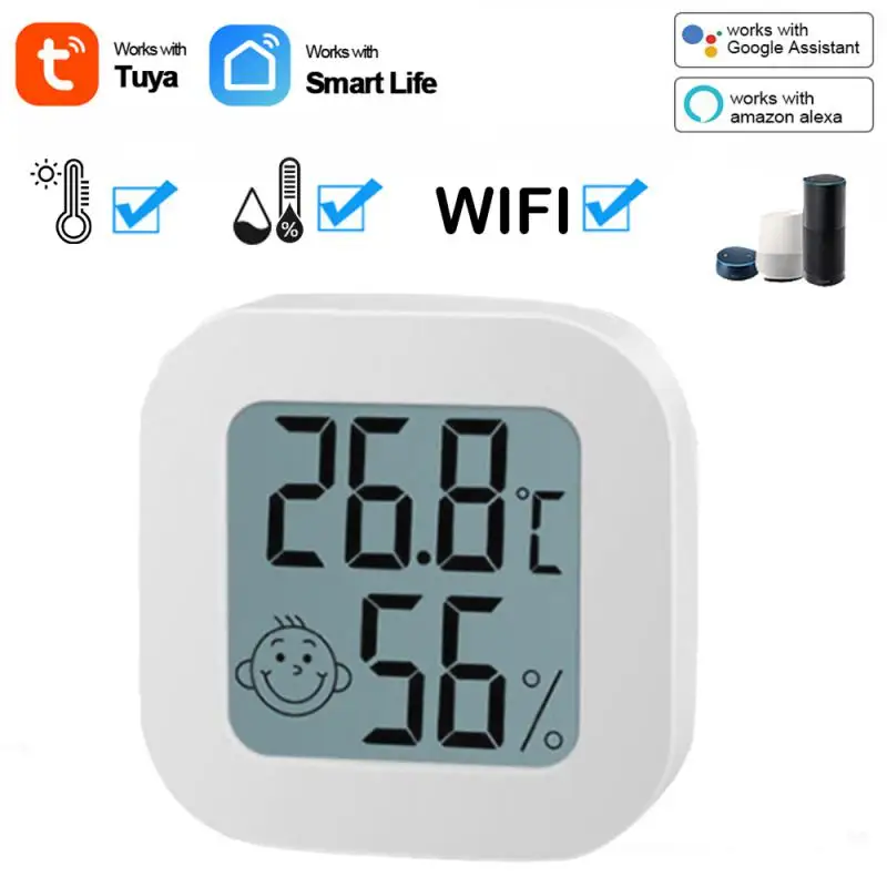 

Tuya Smart WIFI Temperature Sensor And Humidity Sensor ZigBee Indoor Hygrometer Thermometer With LCD Display Support Alexa Goog