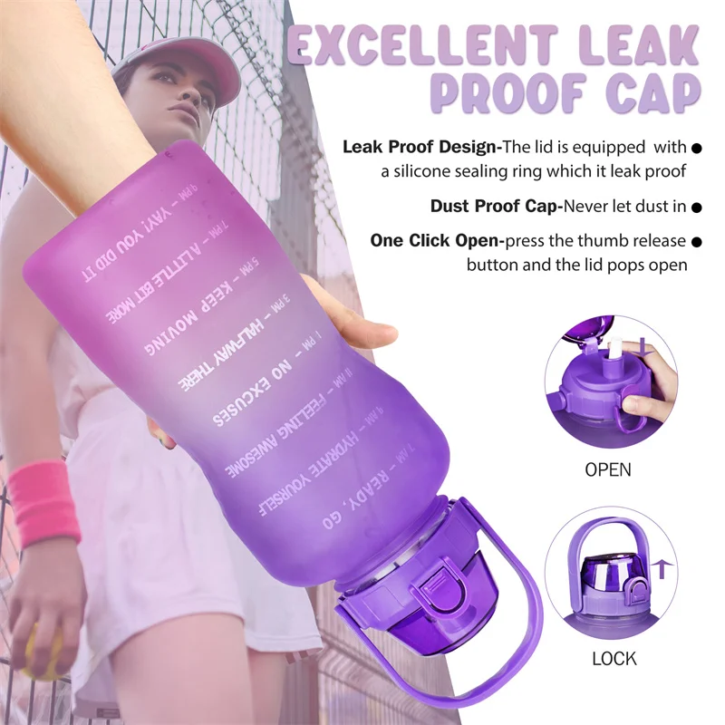 Спортивные бутылки для воды объемом 1/2 литра с соломинкой | Дом и сад