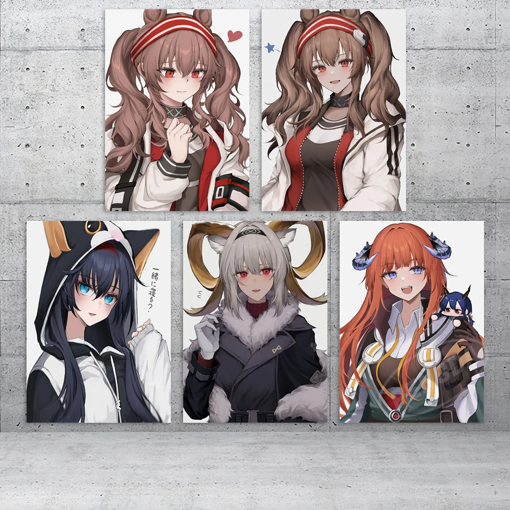 

Wall Art Arknights Home Decor Angelina Canvas La Pluma Print Game Painting Saileach Poster Modern Living Room Modular Pictures