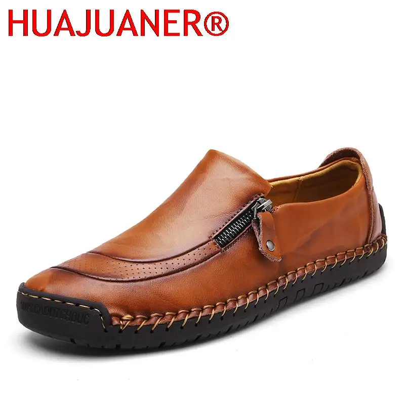 

Men Leather Casual Shoes Luxury Brand 2022 Mens Loafers Moccasins Summer Breathable Outdoor Driving Walking Shoes Plus Size 48
