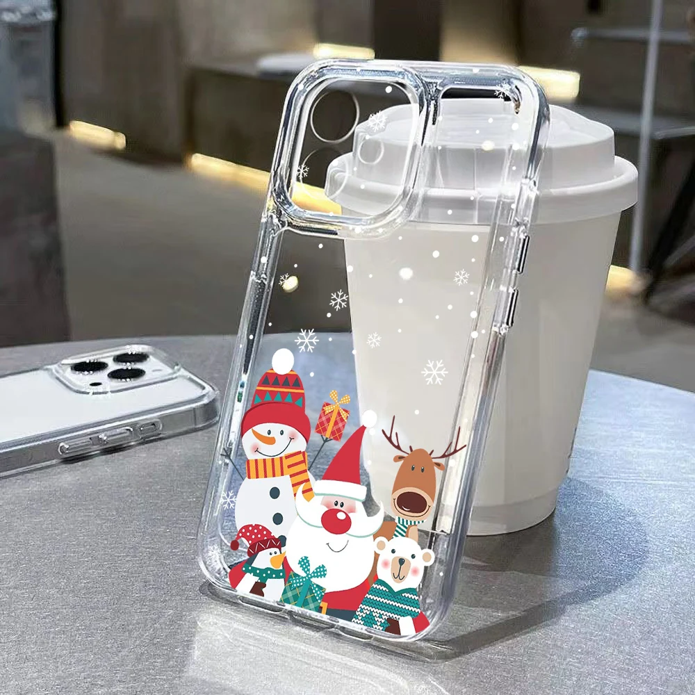 Merry Christmas Phone Case For Xiaomi Poco X6 X5 X4 Pro Cover X3 M4 F4 F3 Redmi 13C 10A 12C 11A 10 9A 9 10C Soft Clear Bumper