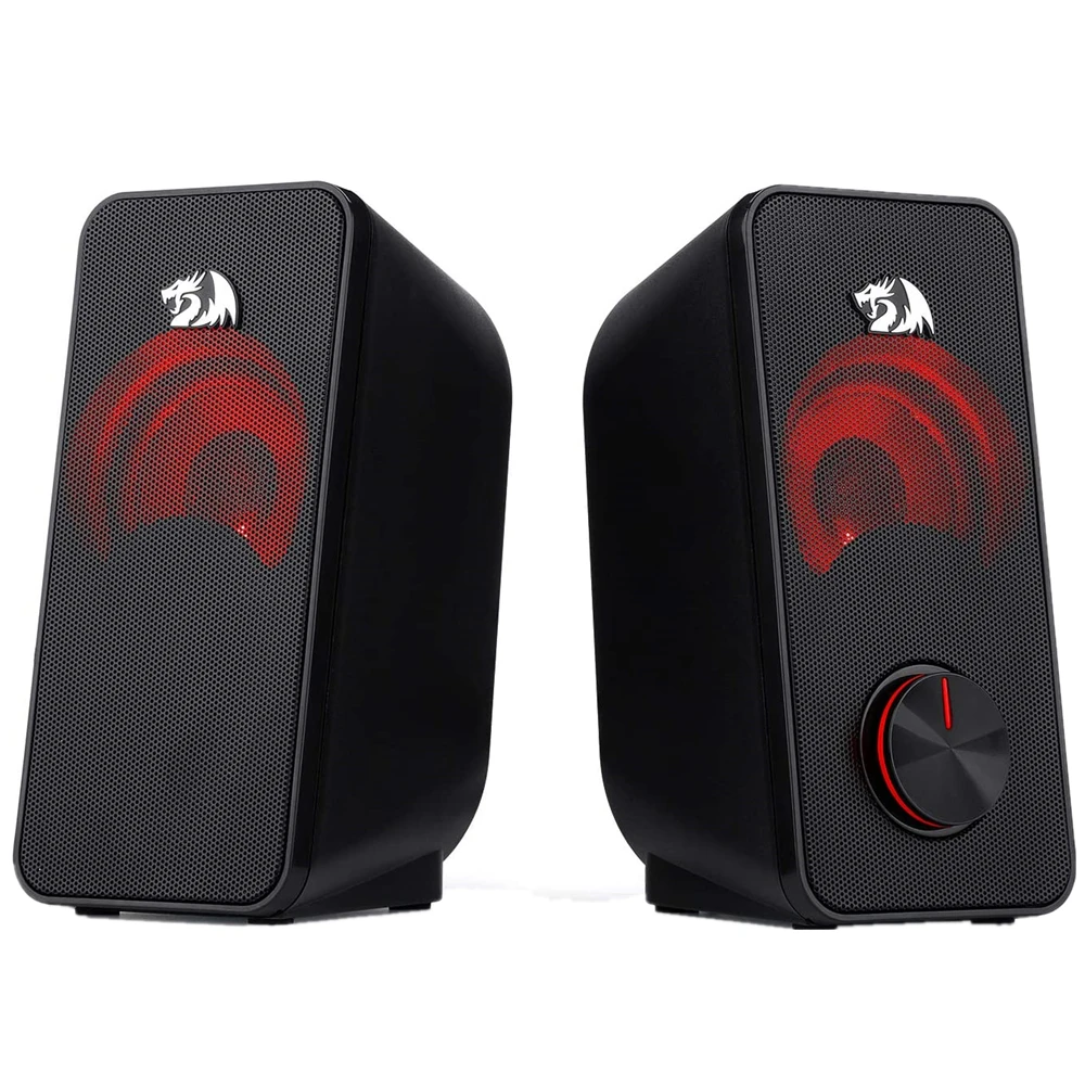 

Redragon GS500 USB 3.5mm PC Game Speaker , 2.0 Channel Stereo Quality Bass Desktop Computer Speaker , Black