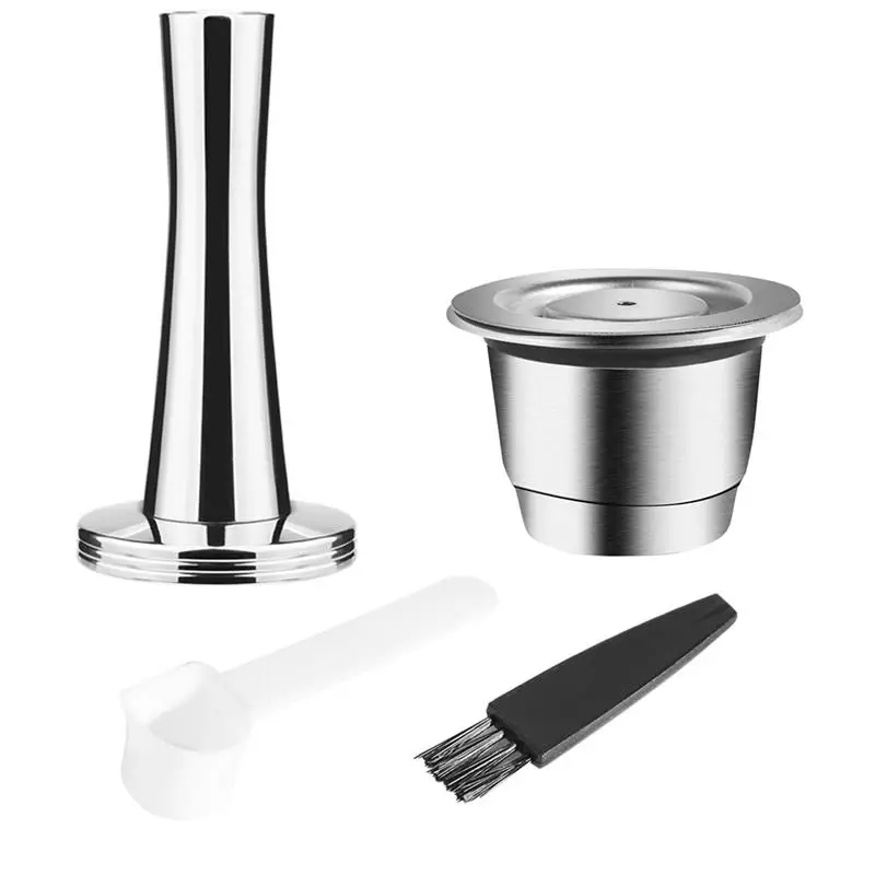 

iCafilas Coffee Cup Capsule Pod Stainless Steel Refillable Coffee Pod Replacement for NespressoPod Hammer Coffee Crema Maker