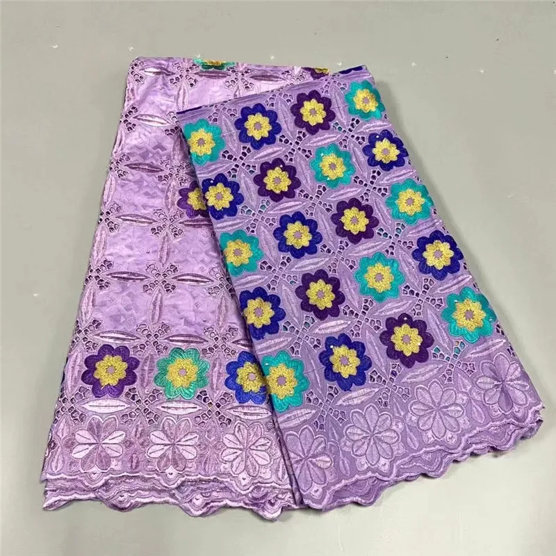 

2.5 y Swiss lace fabric +2.5 y Bazin Riche Brode embroidery African 100% cotton fabrics Swiss voile lace popular Dubai style