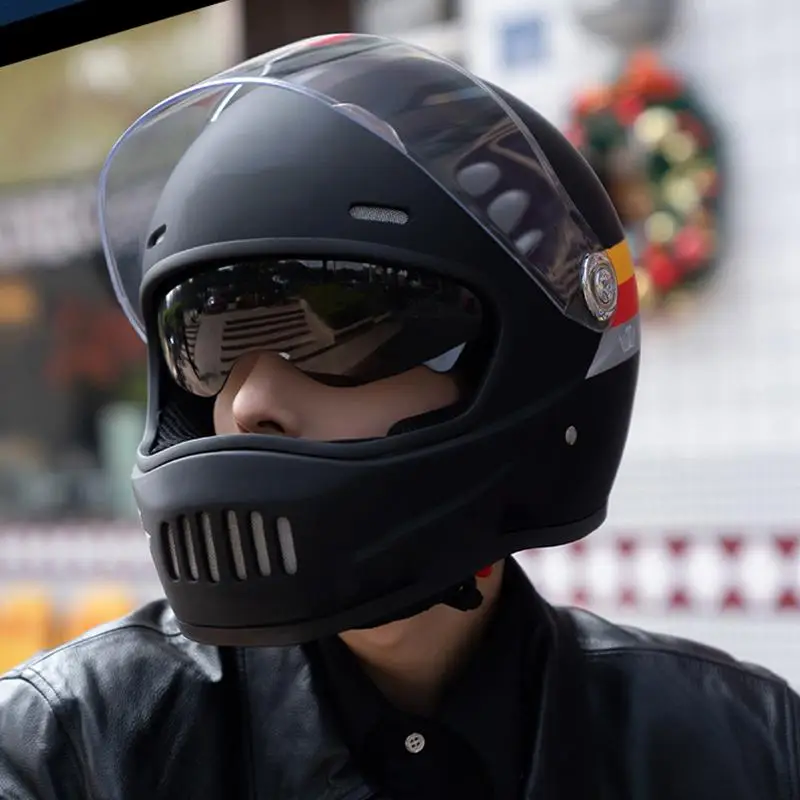 Винтажный мотоциклетный шлем Casco встроенный защитный чехол для езды по