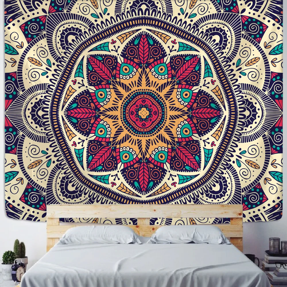 

Indian Mandala Tapestry Wall Hanging Sandy Beach Throw Rug Blanket Camping Tent Travel Mattress Bohemian Sleeping Pad Tapestries