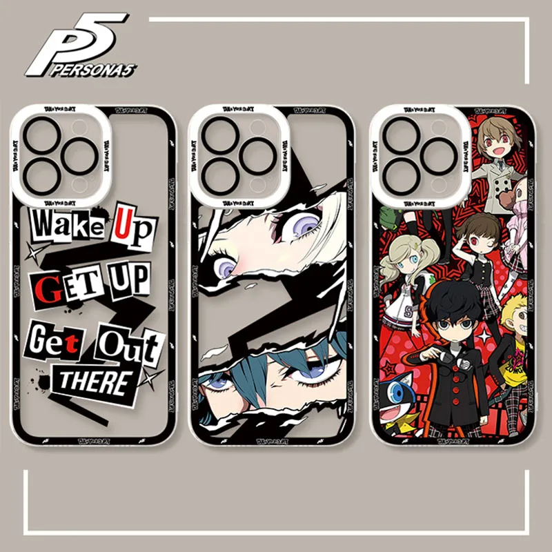 Мягкий силиконовый чехол Persona 5 для iPhone 14 Pro Max 13 12 Mini 11 Pro XR XS X 8 7 6 6S Plus SE 2020, Противоударная прозрачная задняя крышка
