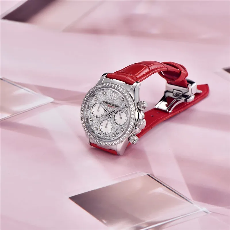 PAGANI DESIGN New Women Watch Luxury Brand Quartz Sapphire Waterproof Fashion Leather Chronograph Watches For Lady Reloj Mujer enlarge
