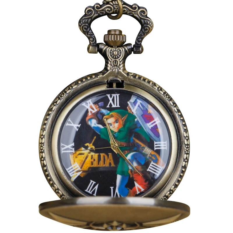 20pc Bronze Antique Pendant Pocket Fob Watches Vintage Hollow Quartz Pocket Watches for Mens Womens retroid pocket 3