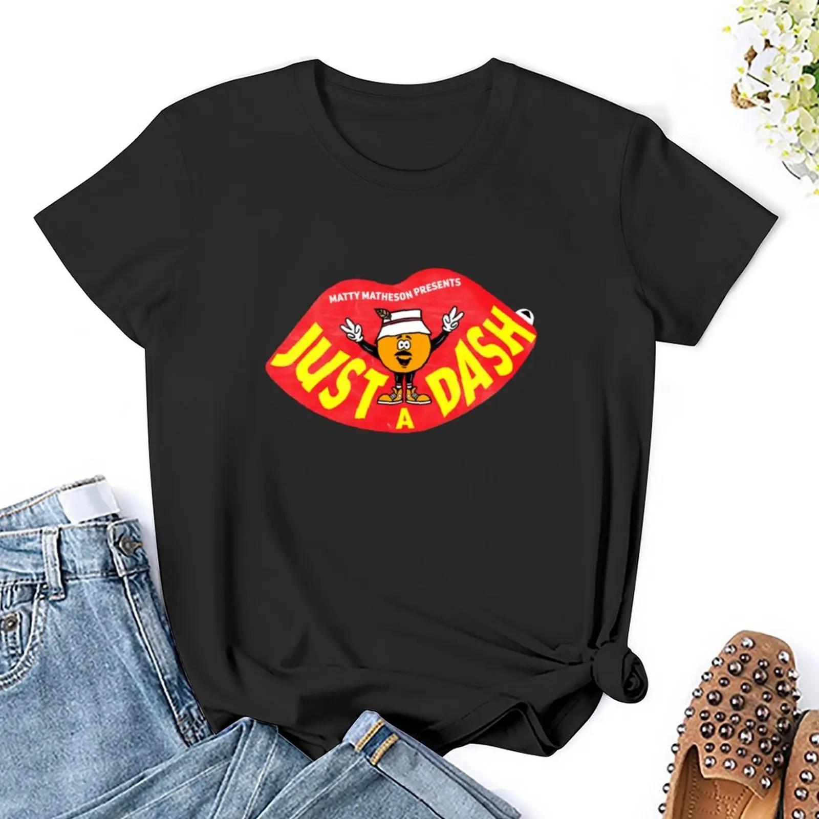 Matty Matheson Merch Just A Dash Lips Art Cool унисекс с круглым вырезом хорошая идея лучшая забавная
