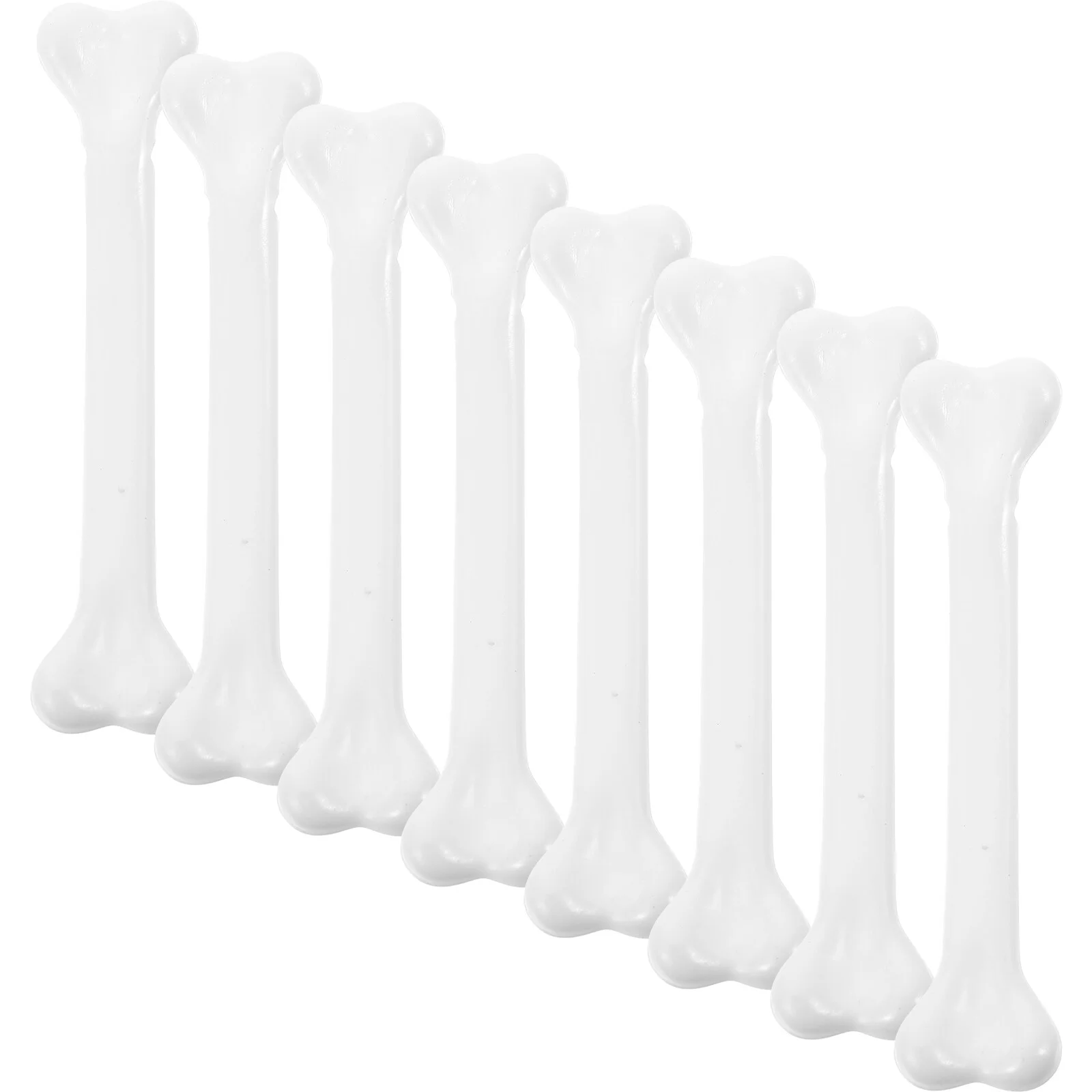 

12 Pcs Crafts Halloween Bone Props Simulated Desktop Accessories Decorative Human Plastic White Luminous Bones Simulation