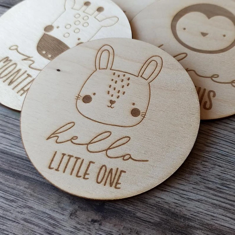 

13pcs Wooden Baby Monthly Milestone DiscBaby by the Month For Photos | Baby Gift | Baby Milestone Cards | Baby Shower