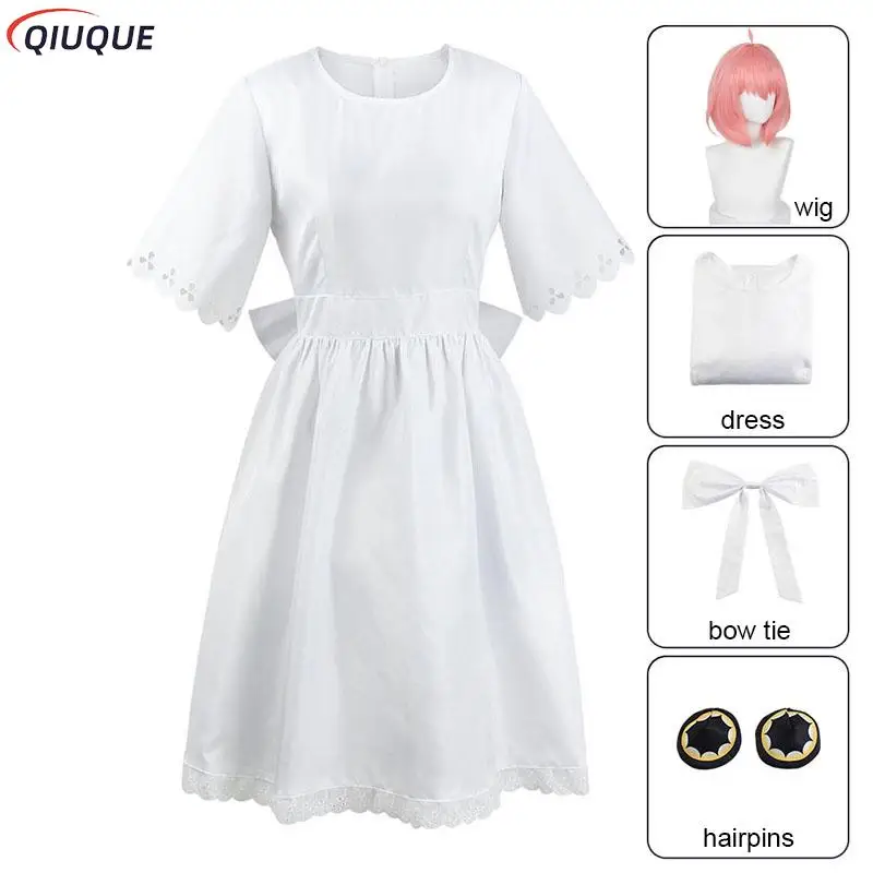 Косплей косплей парик для взрослых детей белое платье униформа детской одежды