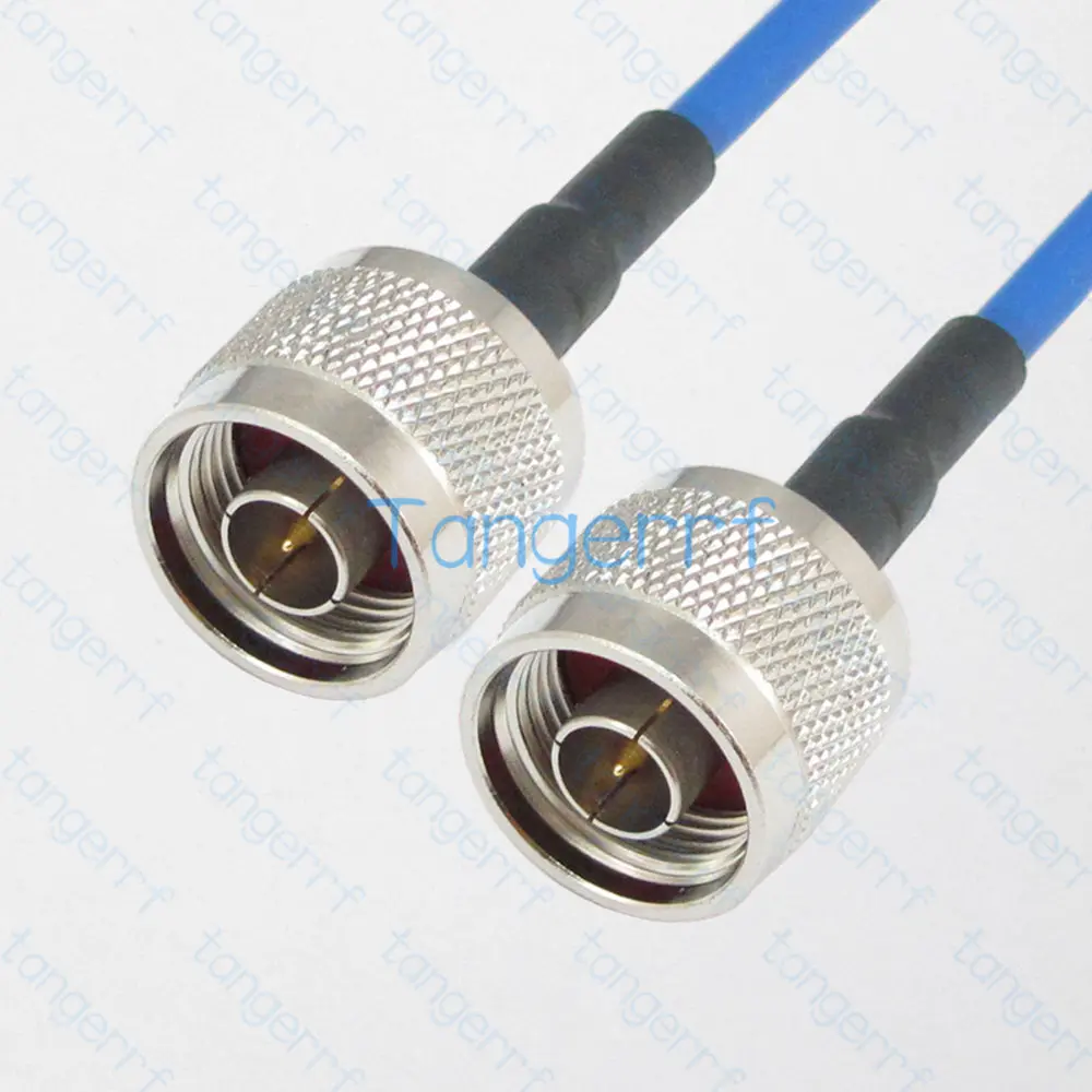 

Высокое качество N штекер прямой с RG402 RG141 RG-402 синий коаксиальный джемпер 20 дюймов 50 см RF полу Гибкий Кабель низкой потери
