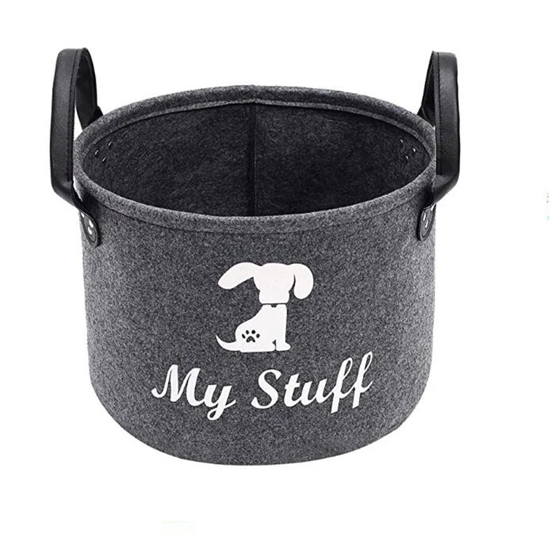 

Pet Storage Collection Striped Paw Patch Bin Large Round