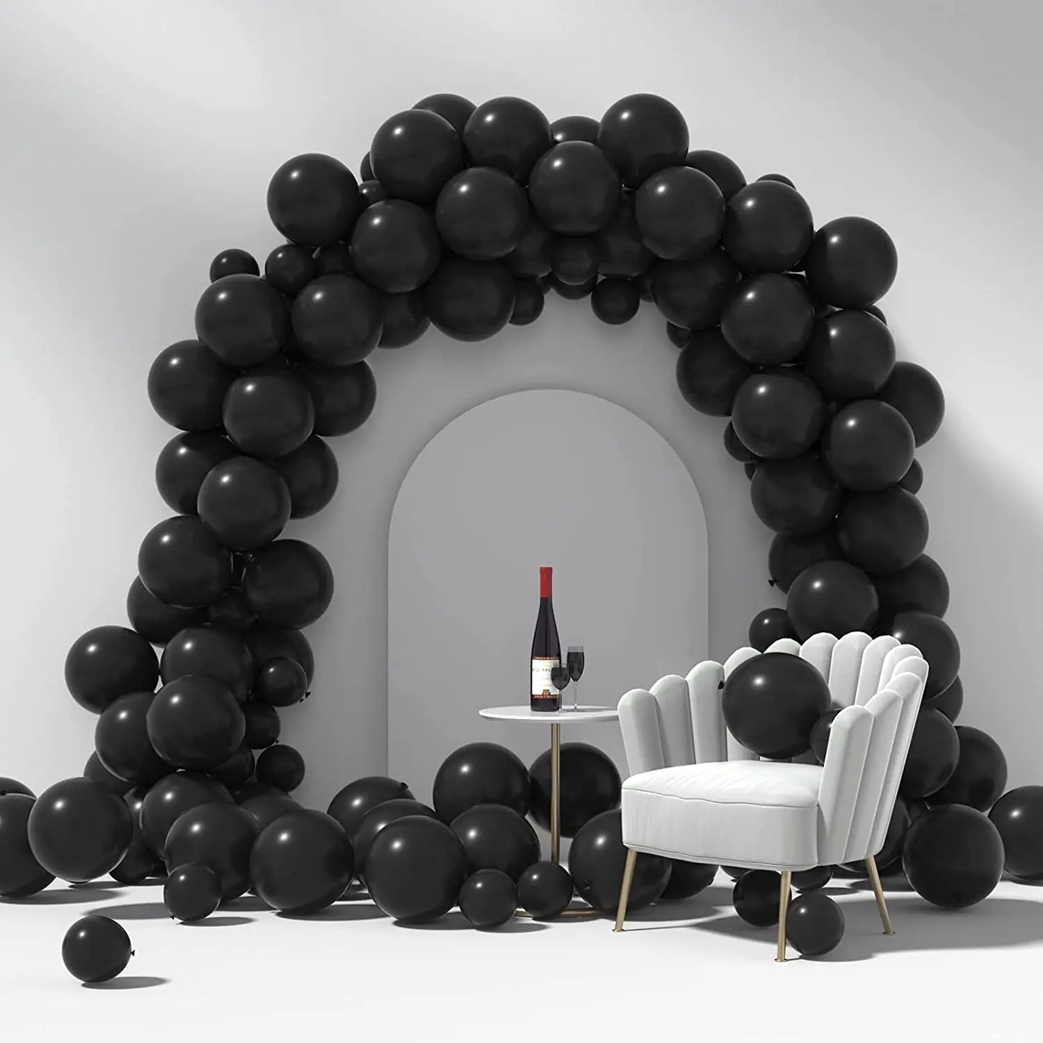 

Черные латексные воздушные шары 12 Дюймов, 5 дюймов, 70 шт., черные воздушные шары для вечерние НКИ, гелиевые шары для будущей мамы, дня рождения, Хэллоуина, украшения для вечеринки