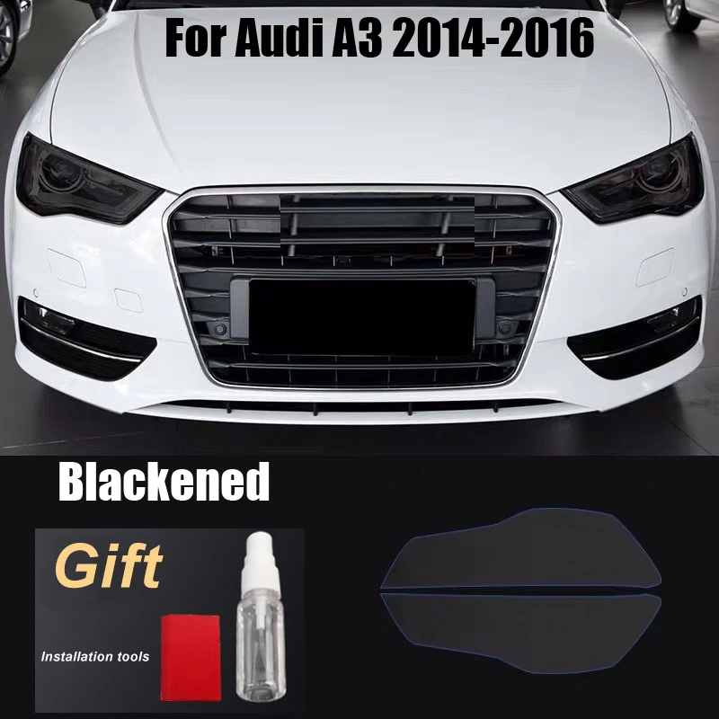 

Auto Headlamp Vinyl film, Audi A3 S3 RS3 8V 2014 2020 Transparent scratch-proof black TPU sticker, external accessories, 2 PCS.