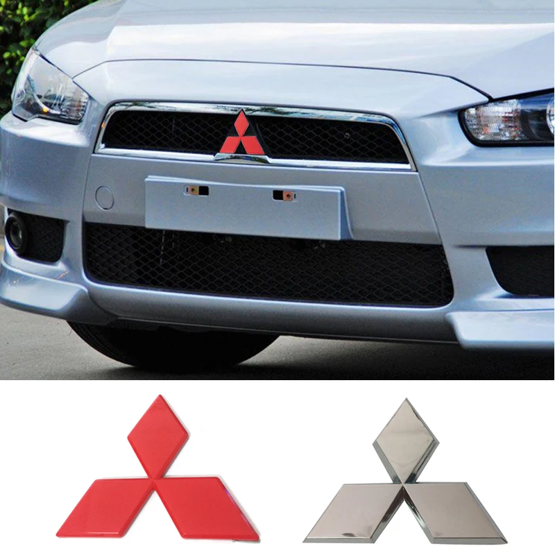 

ABS Car Front Head Grille Logo Emblem Rear Trunk Badge Stickers Decals for Lancer Pajero V3 2023 2020 2019 2021 Accessoreies
