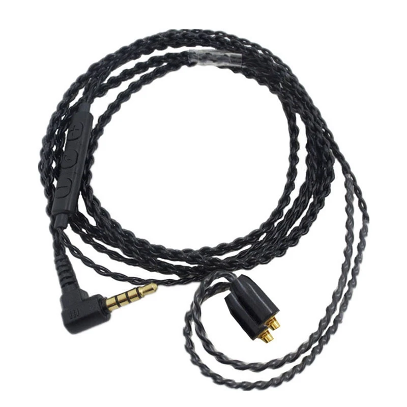 

Аудиокабель MMCX для наушников SE215 535 846 W40 с микрофоном и регулятором громкости