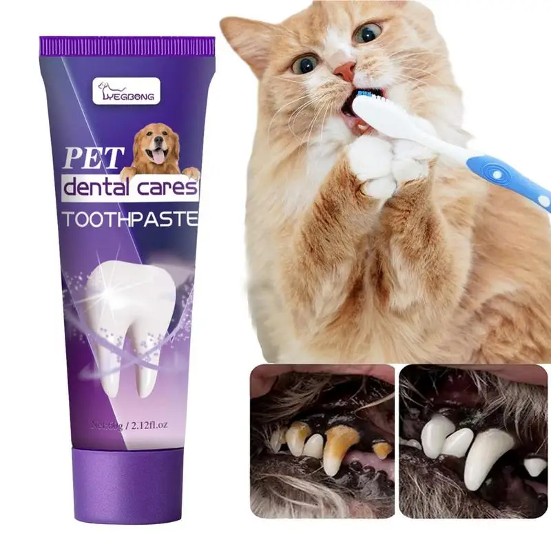 

Pet Toothpaste 60g Teeth Cleaning Oral Care Gel For Dogs And Puppies Safe And Deep Cleaning Dog Toothpaste Eliminates Bad Breath