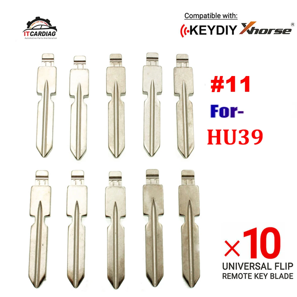 

10 шт. Тип #11 металлический необработанный флип-ключ для автомобиля Mercedes Benz W168 W124 W202 W210 W211 W203 автомобильный ключ HU39 лезвие