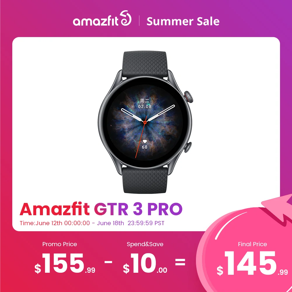 New Amazfit GTR 3 Pro GTR3 Pro GTR-3 Pro Smartwatch 1.45" AMOLED Display Alexa Built-in GPS with Zepp OS for Android IOS