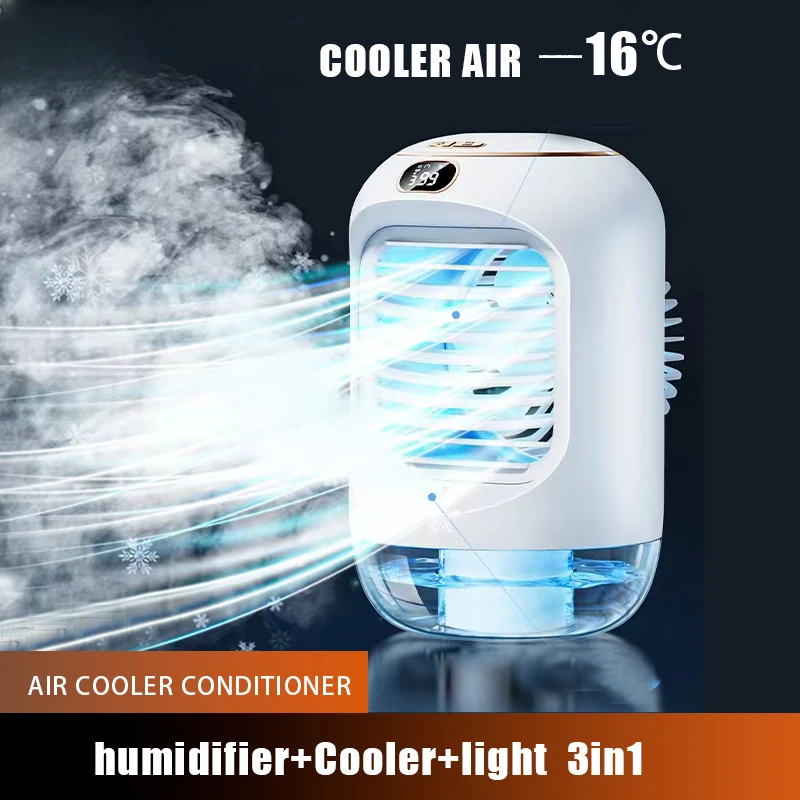 

New Electric Fan Portable Air Conditioner Rechargeable Mini Mobile Appliances Household Silen Tventilator Desktop Fan Humidifier