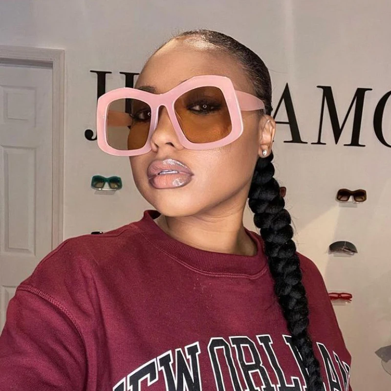 

2023 New Fashion Colorful Square Sunglasses Women Brand Vintage Gradient Sun Glasses Female Outdoor Shades Oculos De Sol