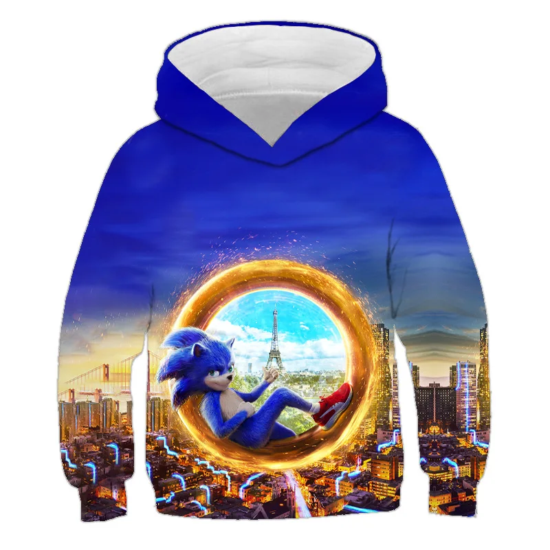 

Anime Sonic 3D Digital Printing Children's Sweatshirts Cartoon Patterns Trend Wearing Gifts for Children Hoodies Wholesale