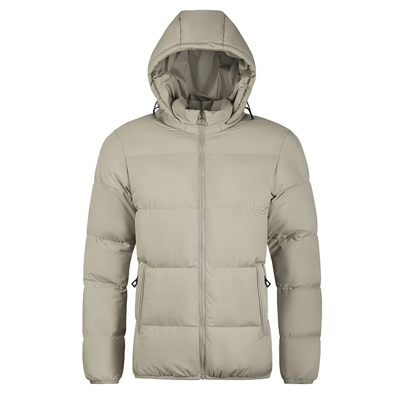 

Мужская теплая куртка с капюшоном, черная непродуваемая Повседневная куртка с капюшоном и шапкой, теплая водонепроницаемая верхняя одежда для осени и зимы,