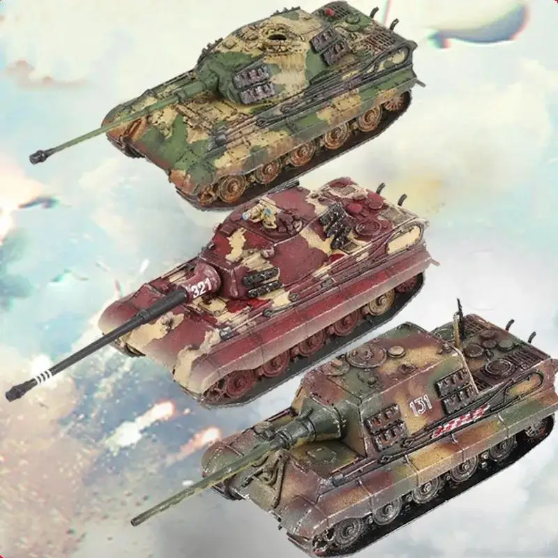 Ustar 60012/60013/60014 1/144 немецкий Король тигр Мини Танк сборка модель строительные