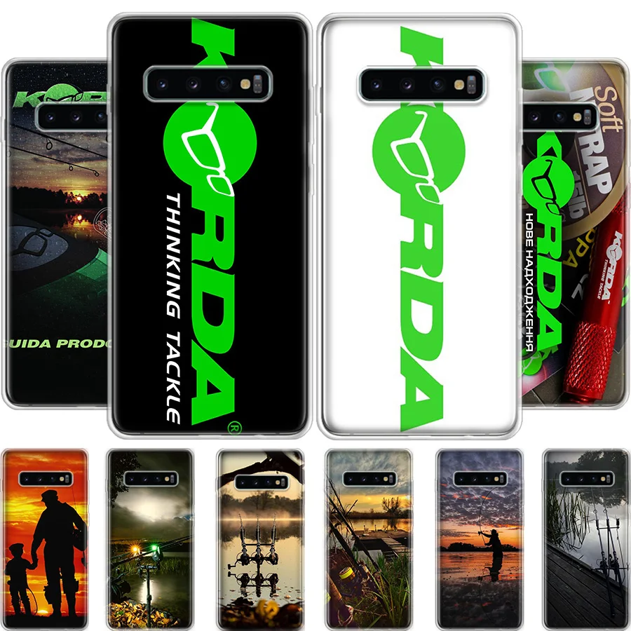 

Korda Fishing Tackle Phone Case For Samsung S23 S22 Ultra S21 Plus Galaxy S20 FE S10 Lite 2020 S9 S8 S7 S6 EDGE TPU Mobile bag F