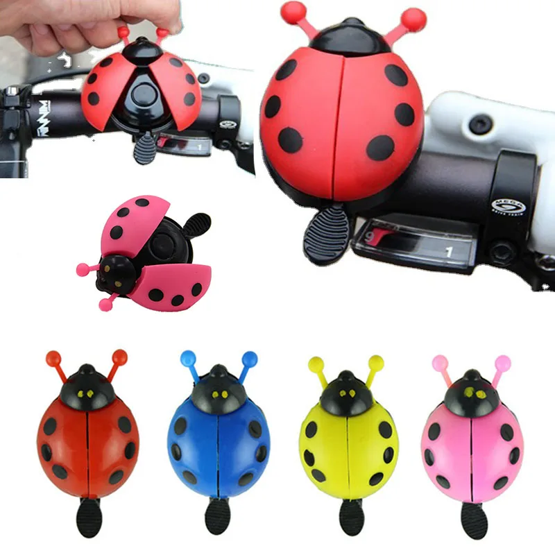 

Boys Bike Handlebar Alarm Ring Lovely Ladybug Plastic Bicycle Bell Beetle Girls Kids Safety Warning Horn Cycling Accessories