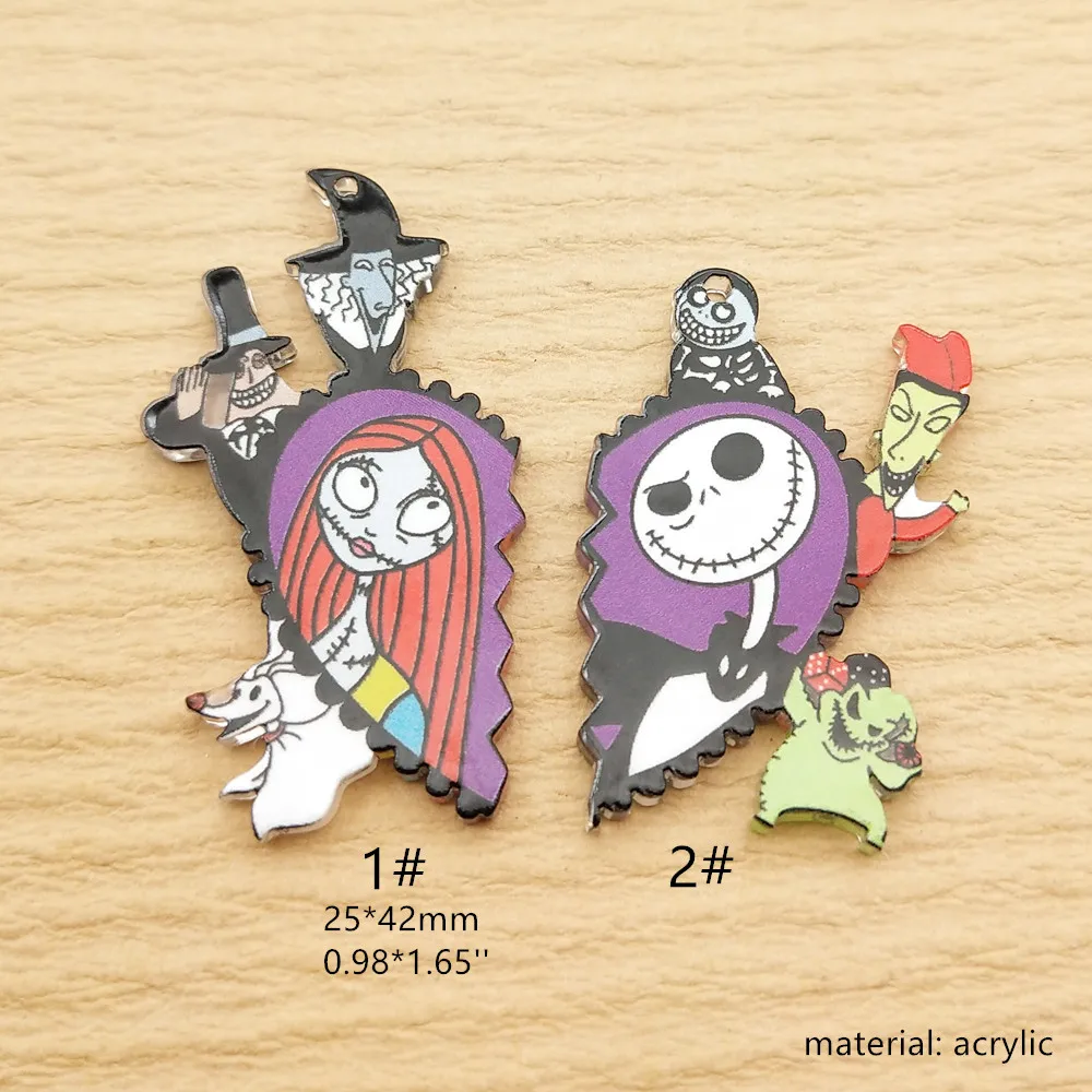 10 шт. акриловые подвески в виде сердца на Хэллоуин