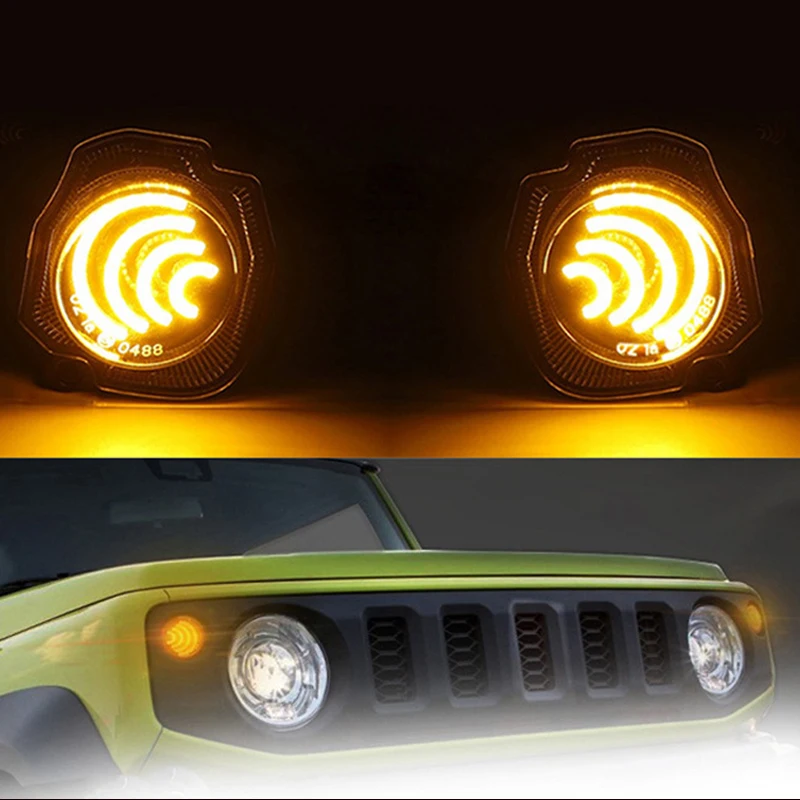 

1 Pair Led Driving Work Light 12v Led Lights for Car Round 3.6W 6000K Amber Steering Warning Light For Suzuki Jimny 2018-2020