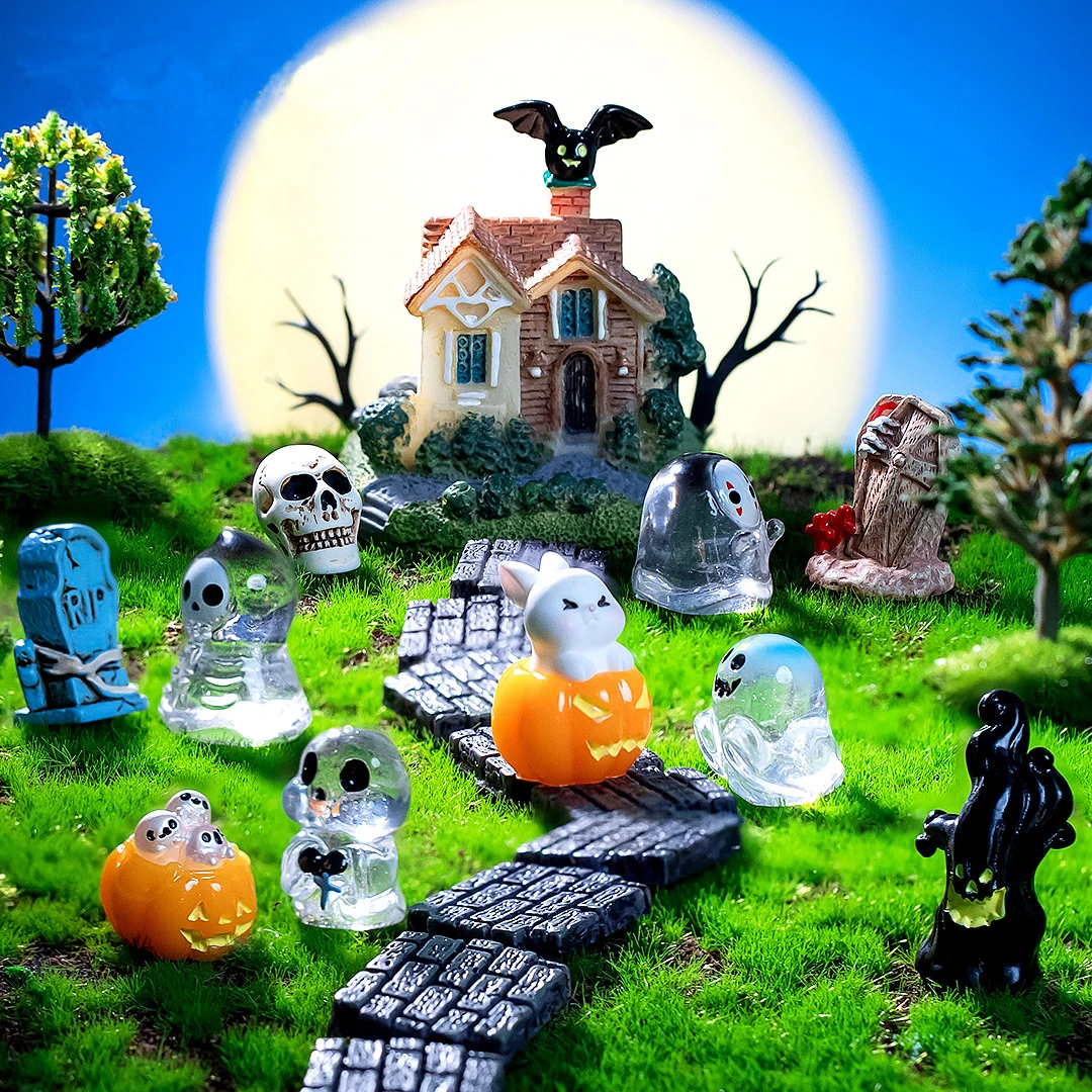 

Resin Cabochons For Halloween Crafts DIY Festival Jewelry Making Halloween Cabochons Cartoon Party Figurines