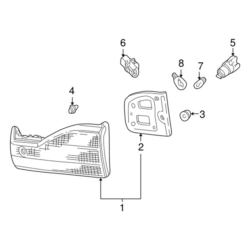 5 шт. 33515-S50-003 автомобильный тормозной фонарь держатель заднего фонаря для Honda Accord