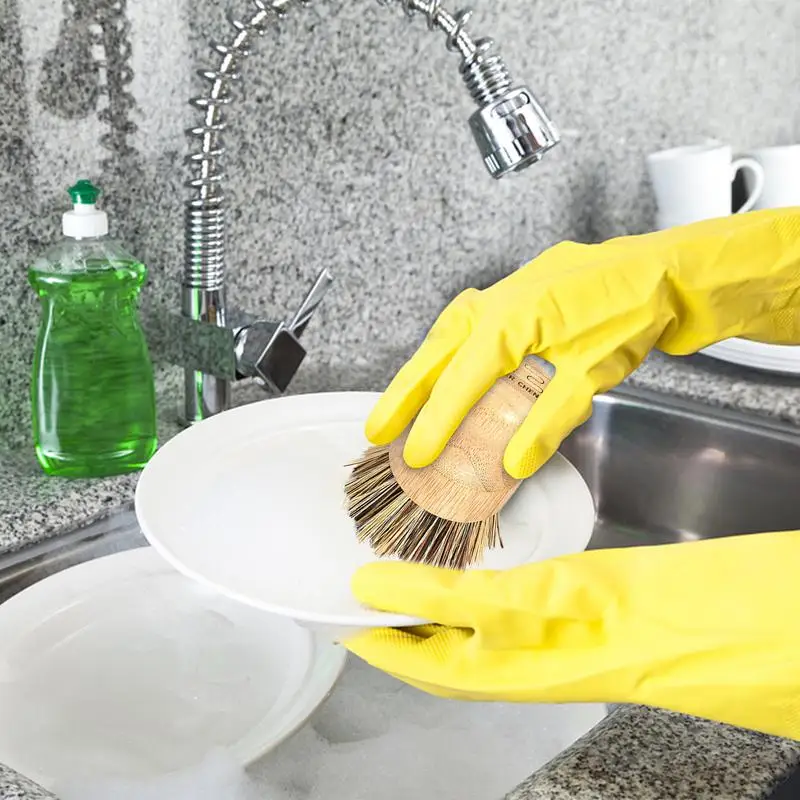 Щетки из натурального бамбука для мытья посуды деревянная фотощетка чугунных