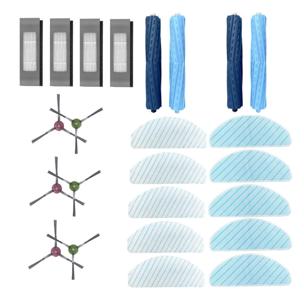 

For ECOVACS T9 AIVI/AIVI+ Sweeper Replacement Accessories Main Brush Side Brush HEPA Filter Washable Cloth Strong Mop