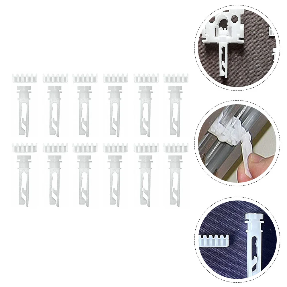 

12 Sets Venetian Braces Kit Vertical Curtain Slats Part Fittings Repair Blinds Pulley Plastic Pulleys