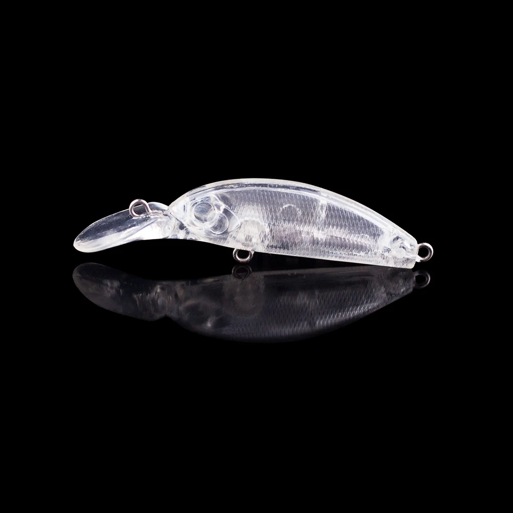 

Hanlin 10/20pcs 5cm 2.3g Mini Minnow Unpainted Clear Plastic Jerkbait Rattles Crank Long Lip Artificial Sinking Bait Hard Bodies