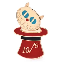 wulibaby in hat cat brooches for women men cute enamel pets animal party casual brooch pin gifts