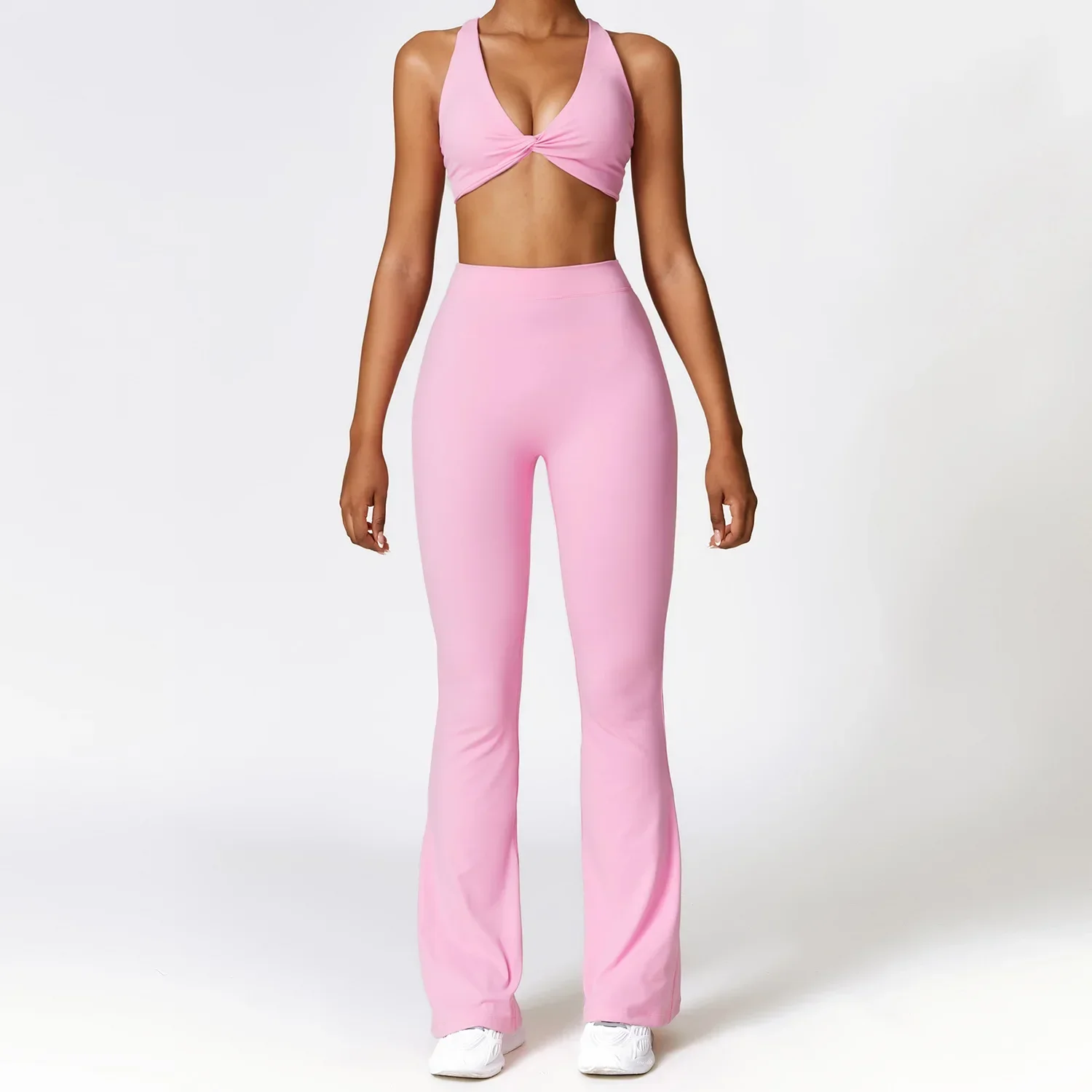 Yoga Set 2 Pieces Gym Workout Clothes for Women Seamless High Waist Leggings Sports Bra Suit Female Clothing Tracksuit