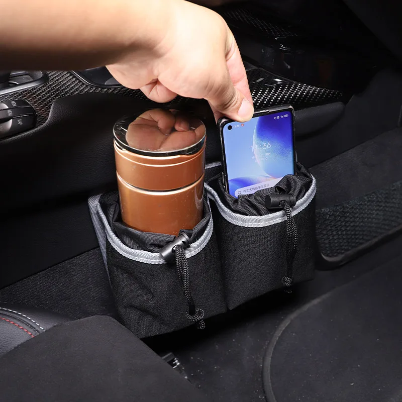 

For Toyota GR Supra A90 2019-2022 Car Center Console Side Hanging Bag Phone Storage Bags Water cup storage bags Car Accessories