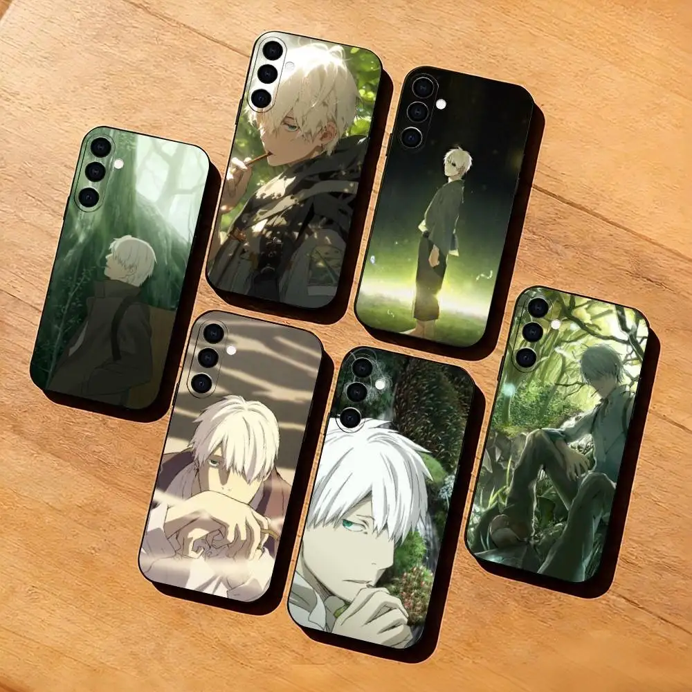 Фото Чехол для телефона Anime M-Mushishi G-Ginko для Samsung Galaxy A73, A72, A71, A70, A53, A52, A51, другие модели, мягкий черный чехол №1
