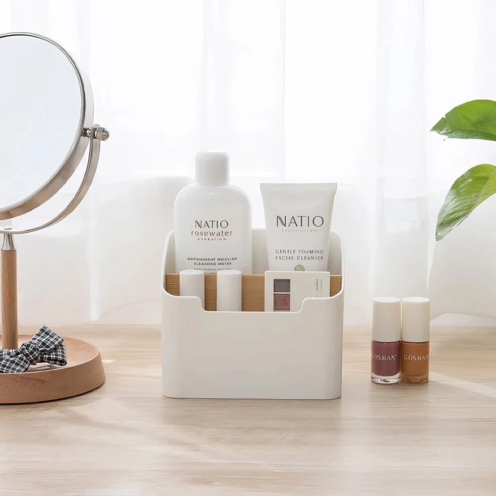 Настольный держатель для кистей макияжа 2/4 ячеек коробка хранения косметики