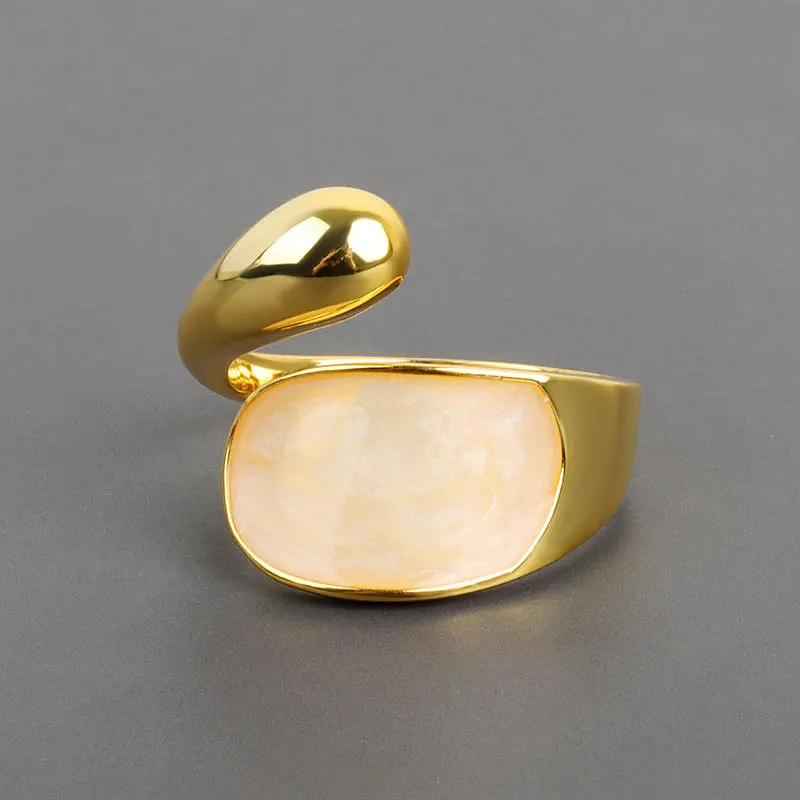 

Gold Shell Vintage Ring Feminine Open Adjustable Ring Bohemian Aesthetic Fine Jewelry for Woman Gift for Girlfriend
