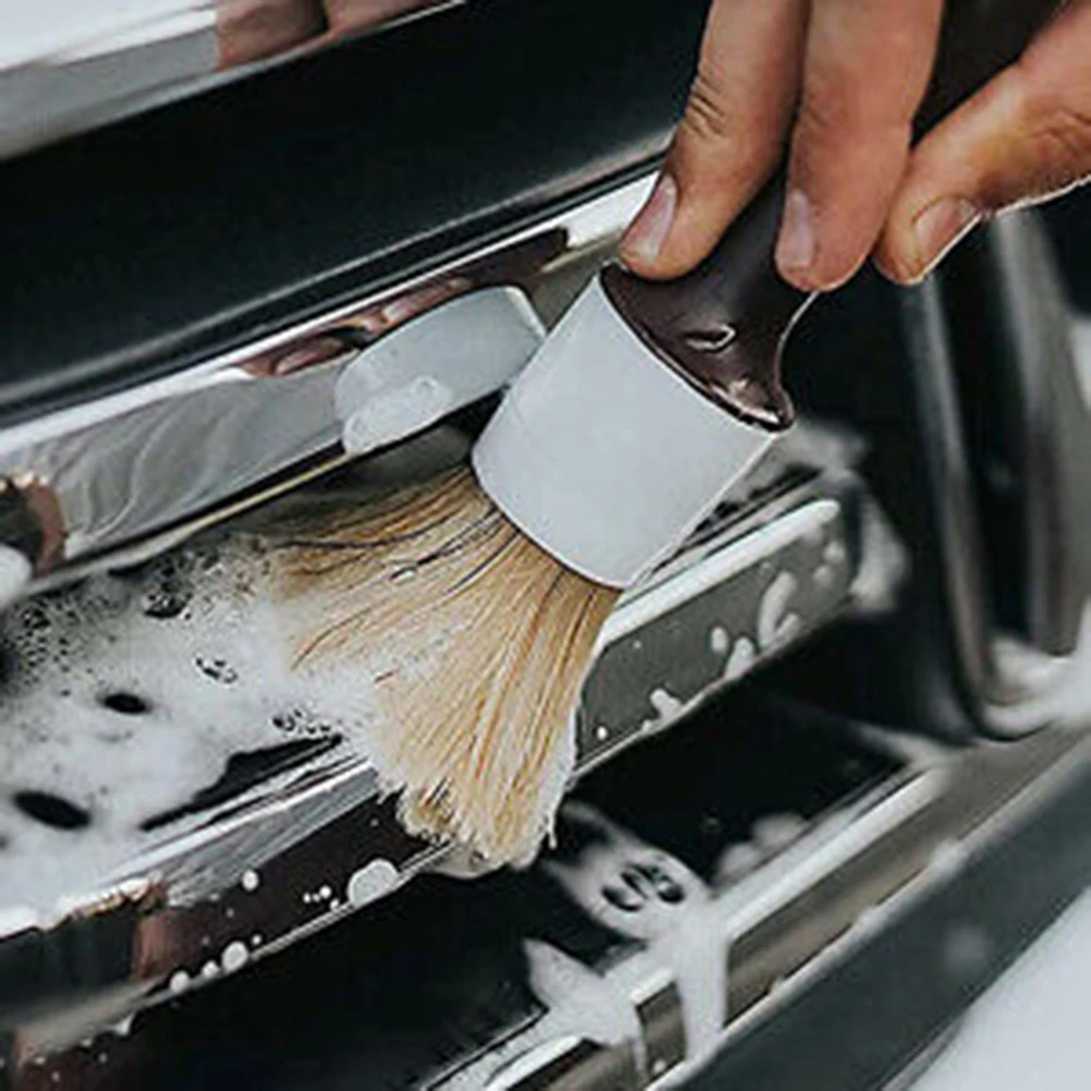 

3X Car Detailing Brush Set Detail For Cleaning Wheels Engine Emblems Air Vents Essential For Car Cleaning