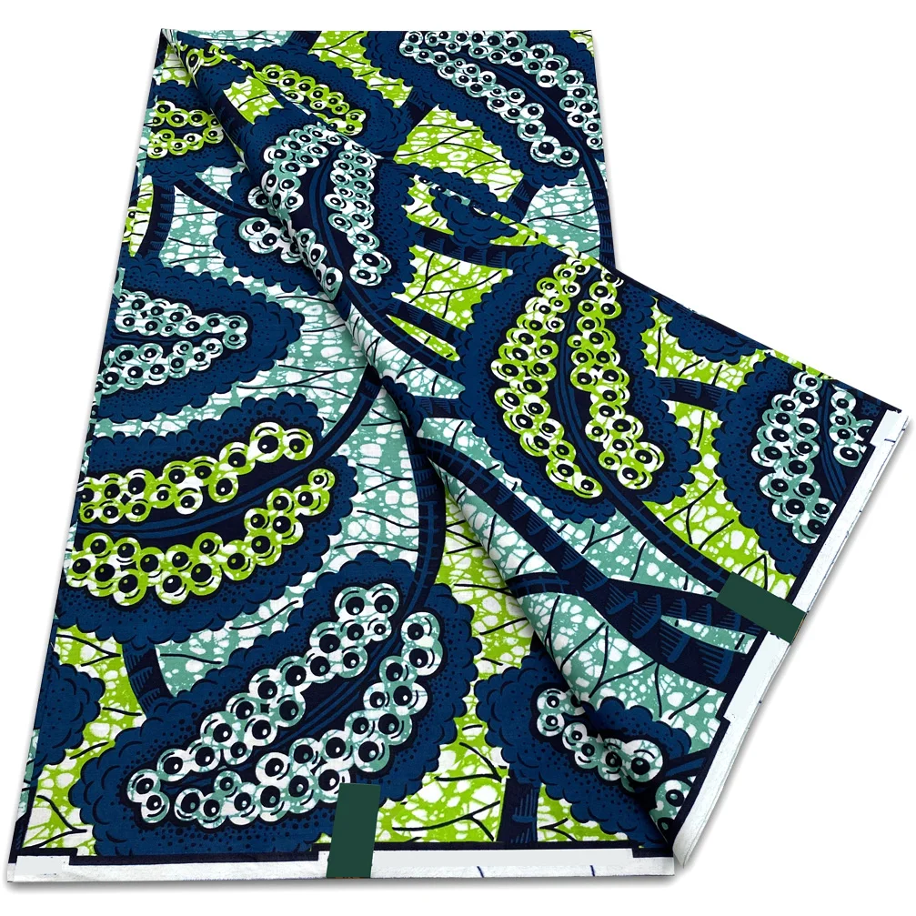 6 ярдов супер батик восковая ткань гарантированная африканская 100% хлопок Нигерия